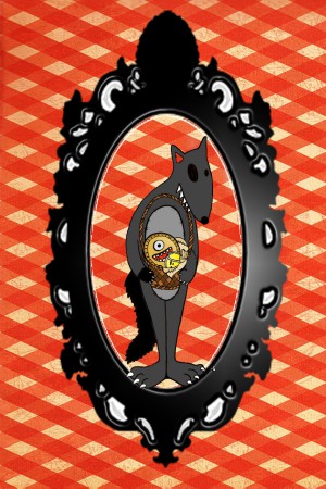 Qui a volé le panier du petit chaperon rouge? dessin